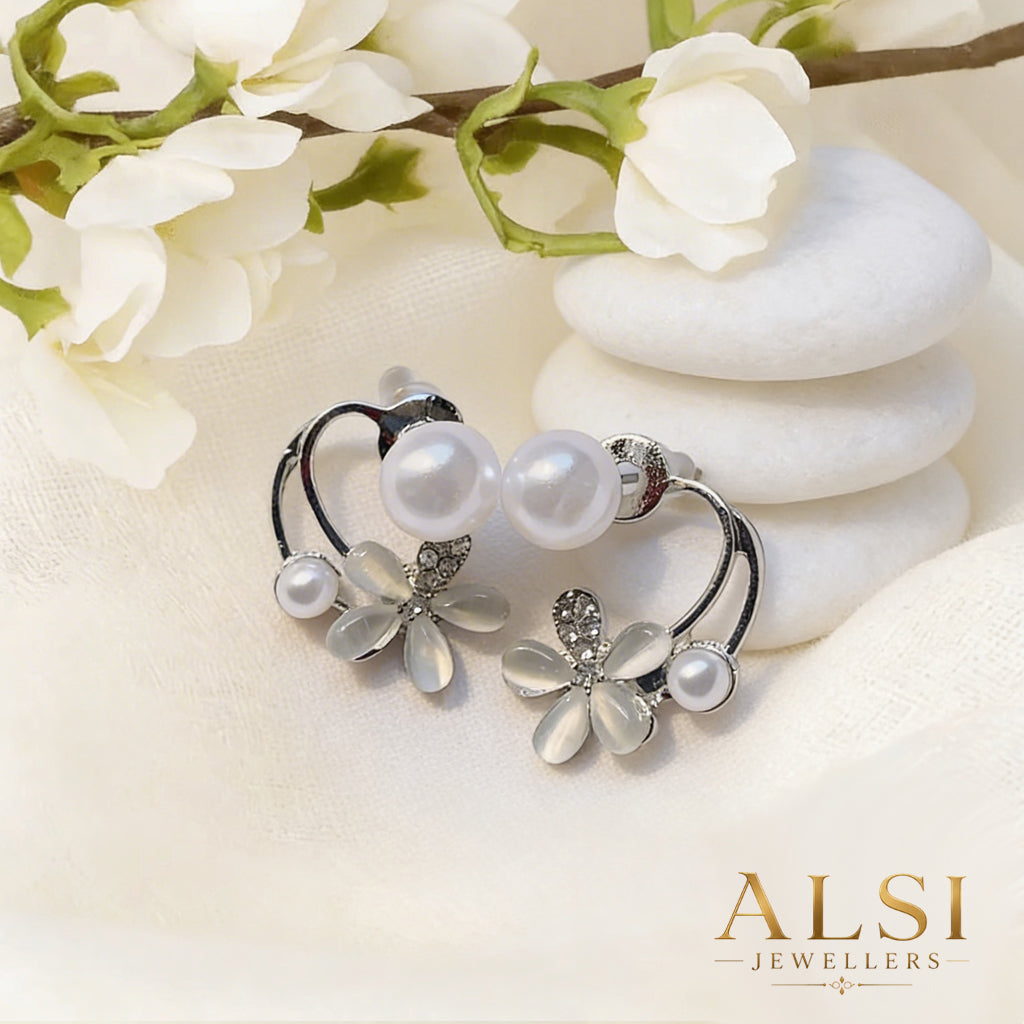 Oxidized Earrings Set - 12 Designer Studs with Gift Box | Alsijewllers