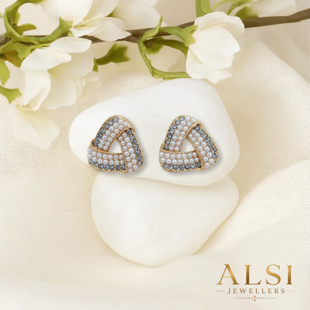 Oxidized Earrings Set - 12 Designer Studs with Gift Box | Alsijewllers