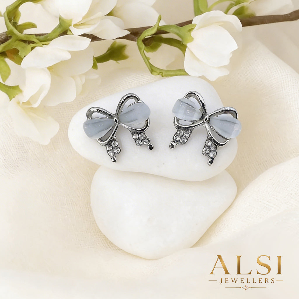 Oxidized Earrings Set - 12 Designer Studs with Gift Box | Alsijewllers